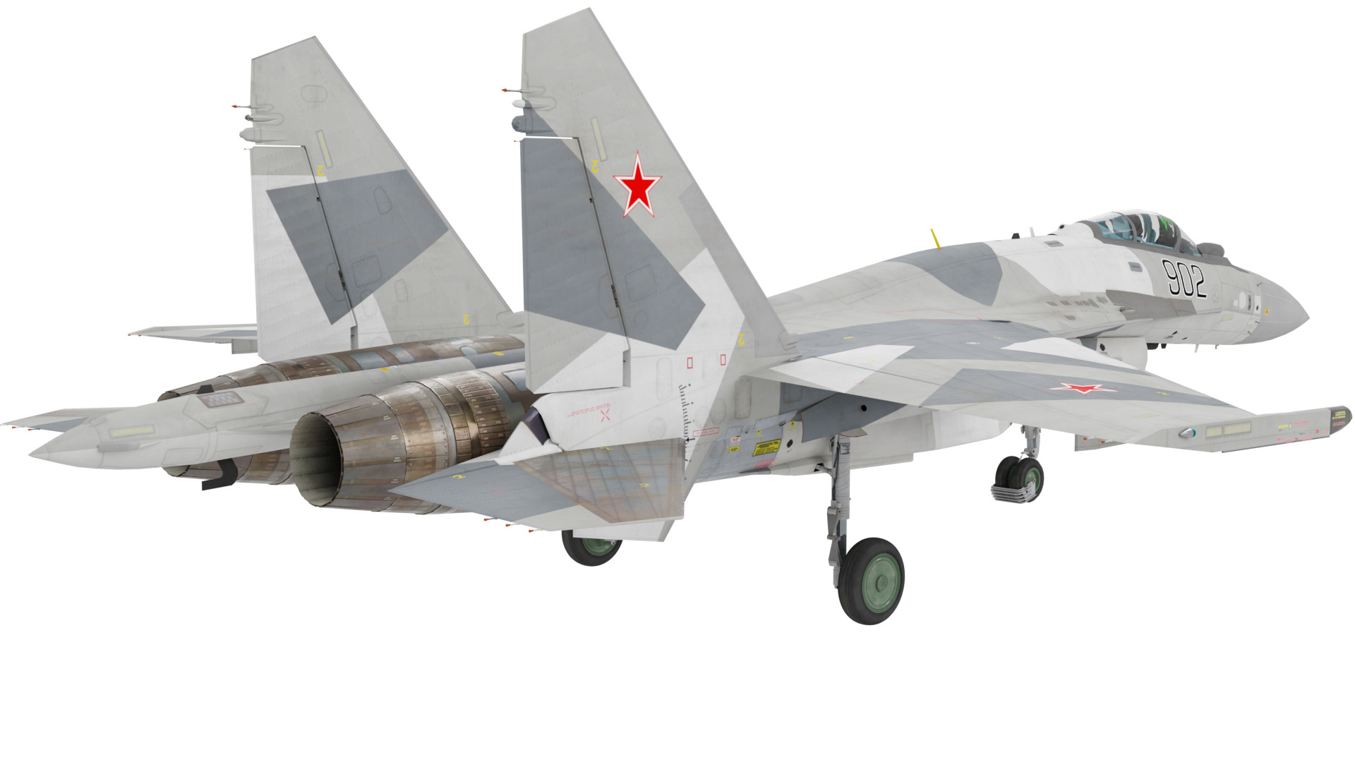Sukhoi Su 35 Fighter Jet 3D model_4