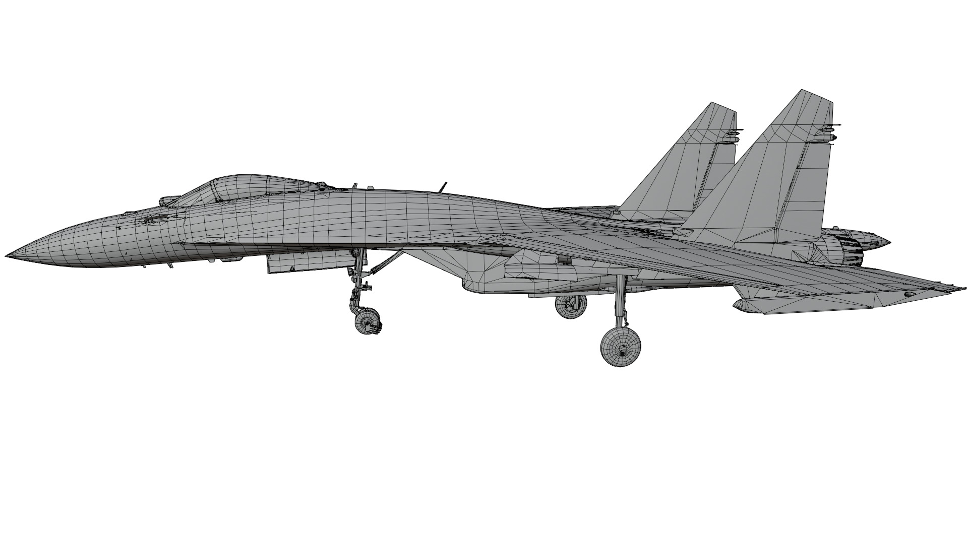 Sukhoi Su 35 Fighter Jet 3D model_10
