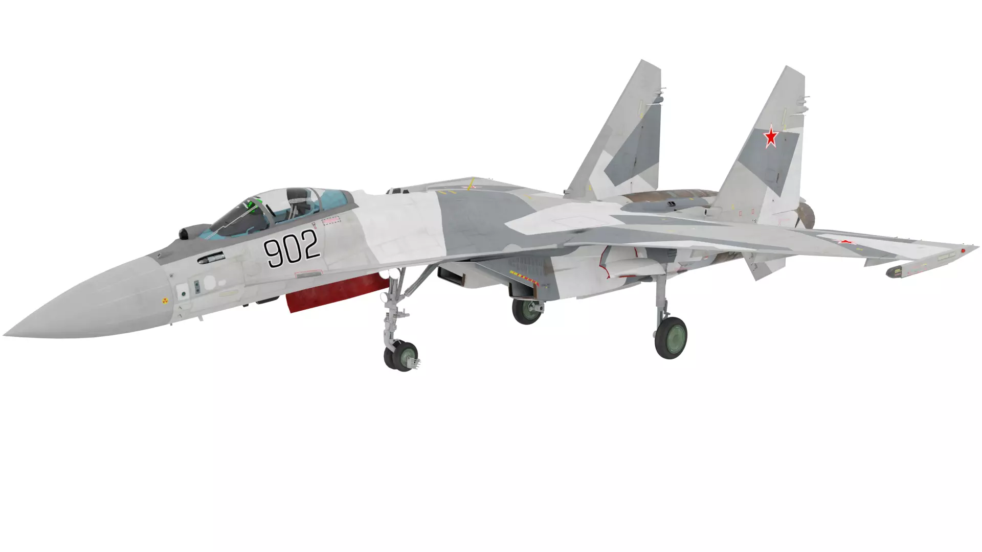 Sukhoi Su 35 Fighter Jet 3D model_0