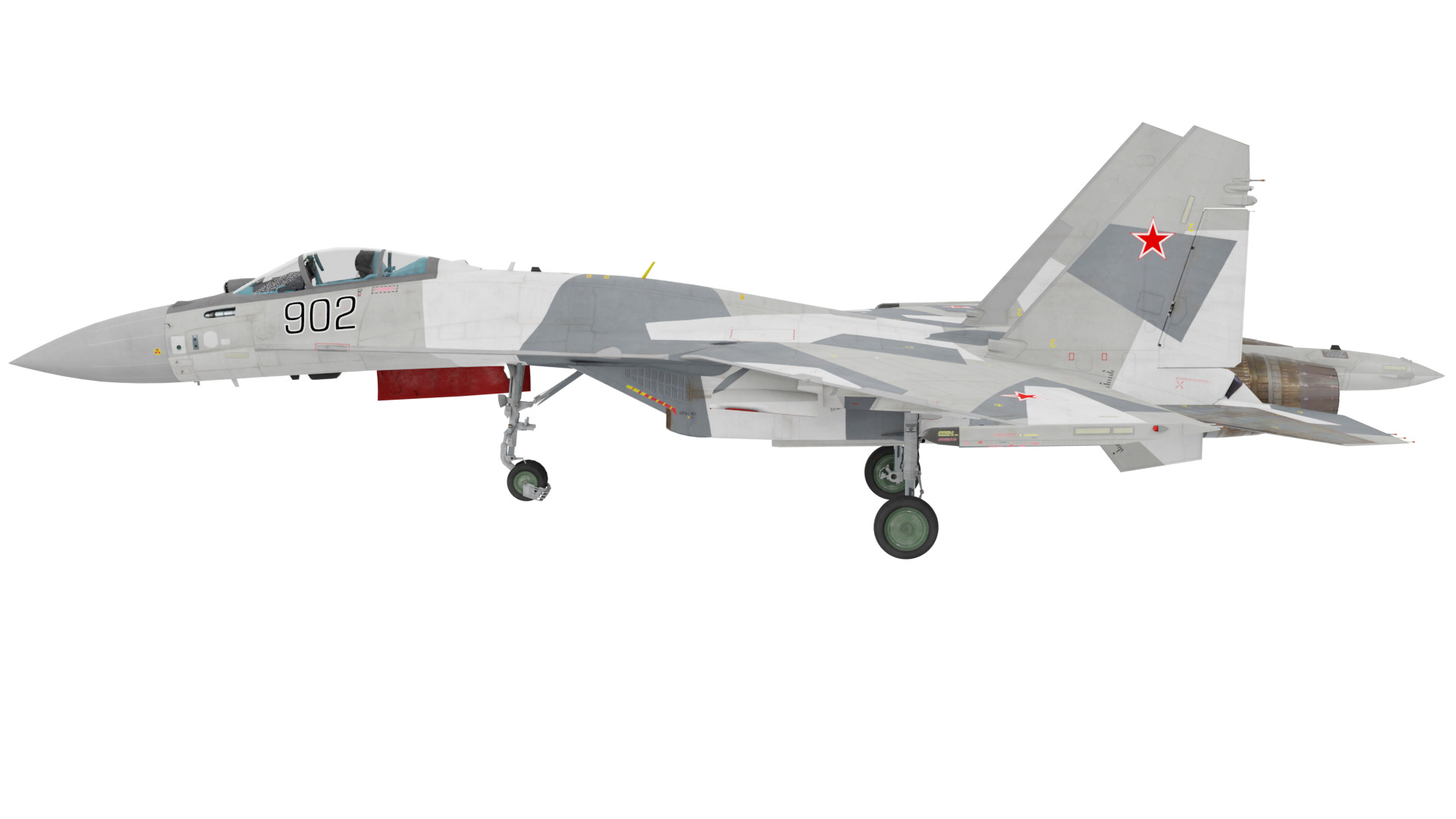 Sukhoi Su 35 Fighter Jet 3D model_1