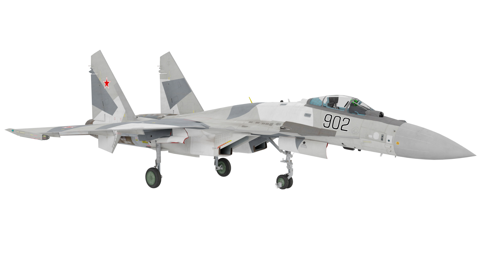 Sukhoi Su 35 Fighter Jet 3D model_6