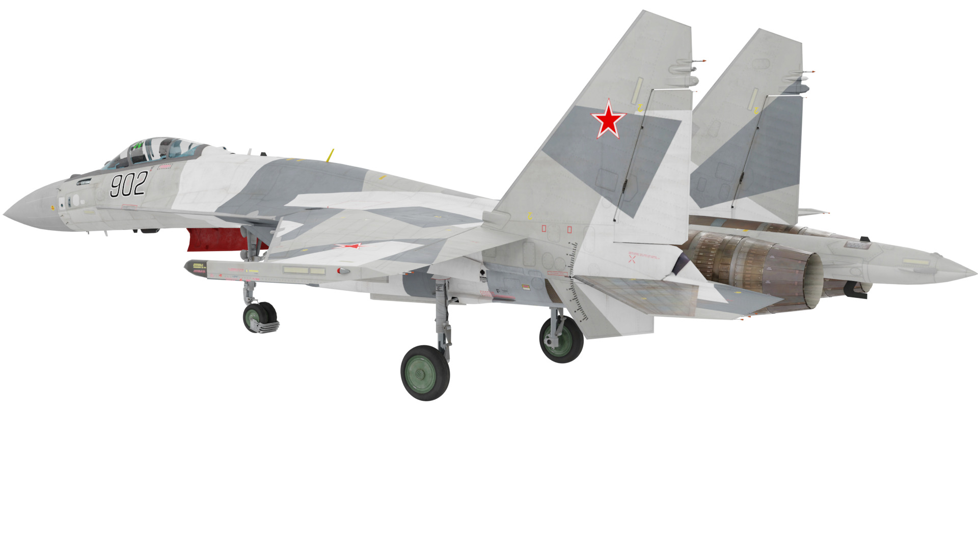 Sukhoi Su 35 Fighter Jet 3D model_2