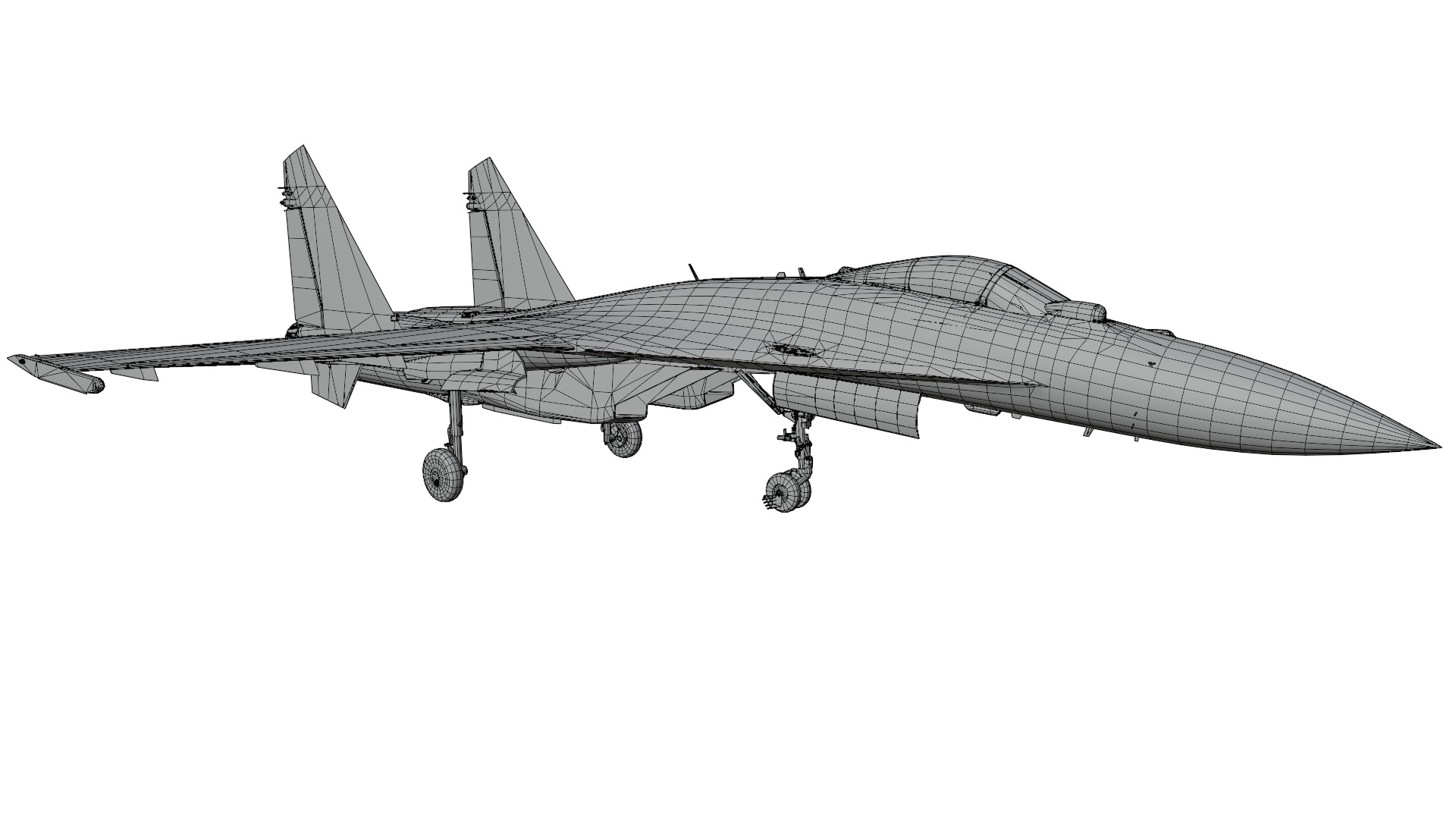 Sukhoi Su 35 Fighter Jet 3D model_15