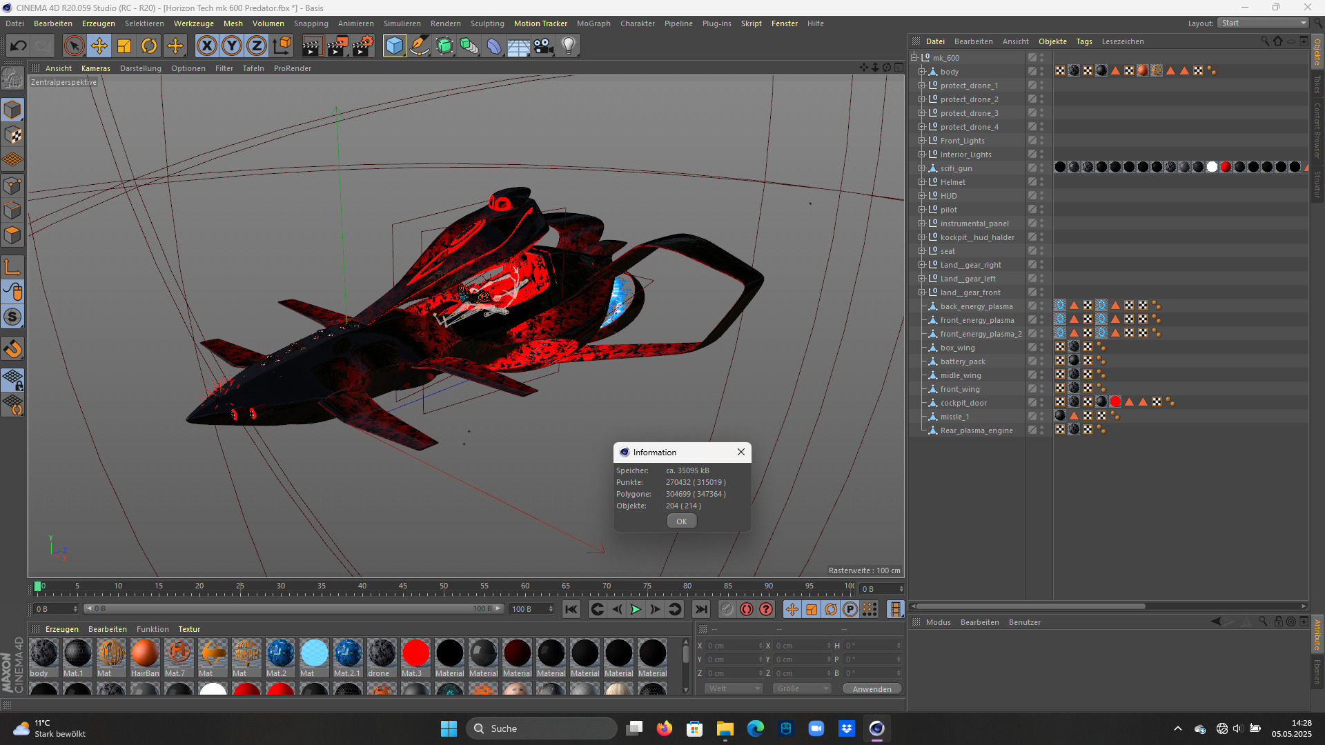 Horizon Tech Predator MK 600 VTOL Fighter  Low-poly 3D model_12