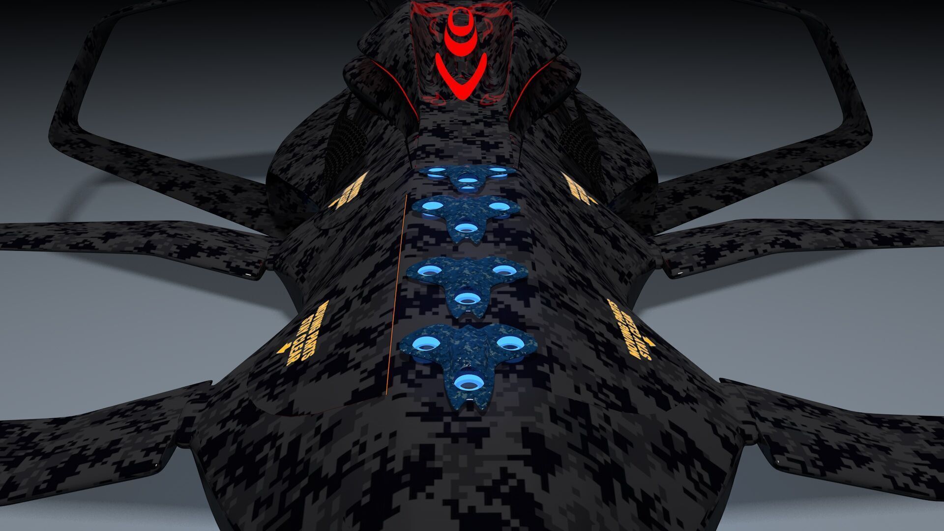 Horizon Tech Predator MK 600 VTOL Fighter  Low-poly 3D model_11