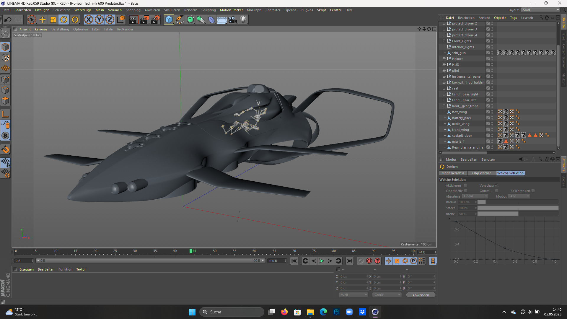 Horizon Tech Predator MK 600 VTOL Fighter  Low-poly 3D model_14