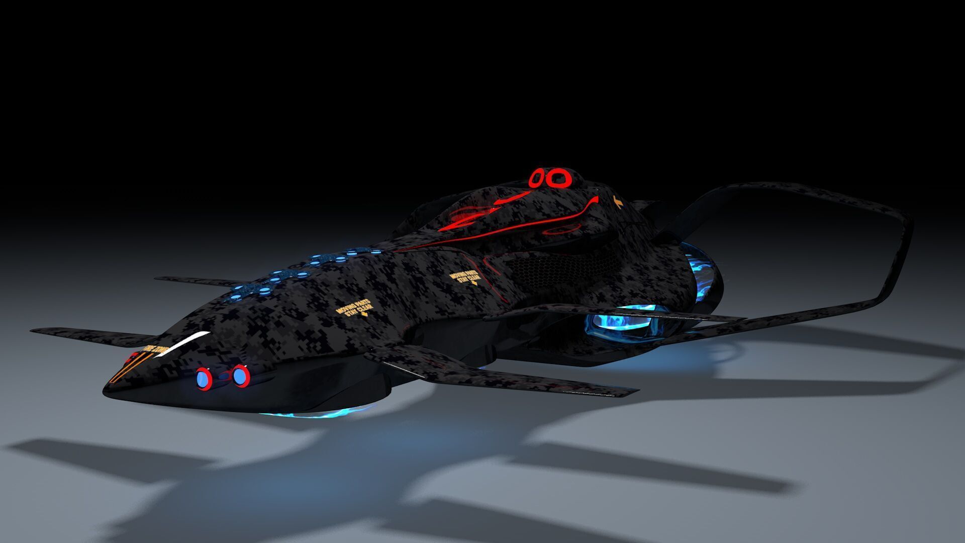 Horizon Tech Predator MK 600 VTOL Fighter  Low-poly 3D model_3