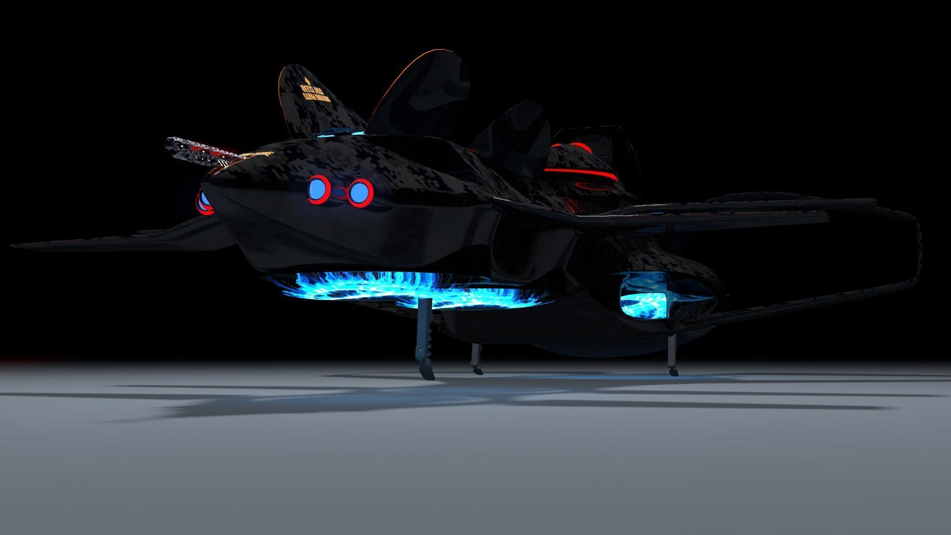 Horizon Tech Predator MK 600 VTOL Fighter  Low-poly 3D model_7