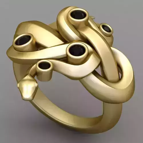 Antique Snake Ring Diamond