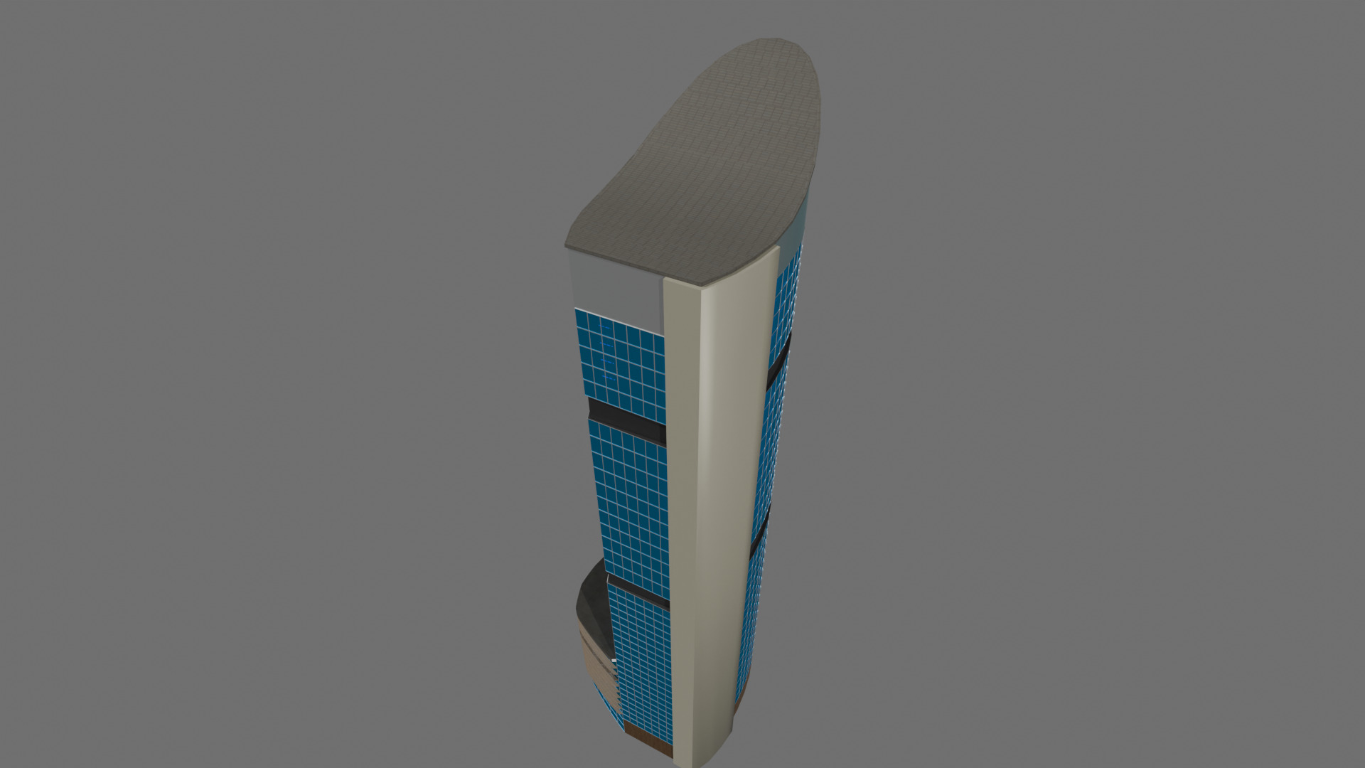 Skyline Curve Tower Free 3D model_3