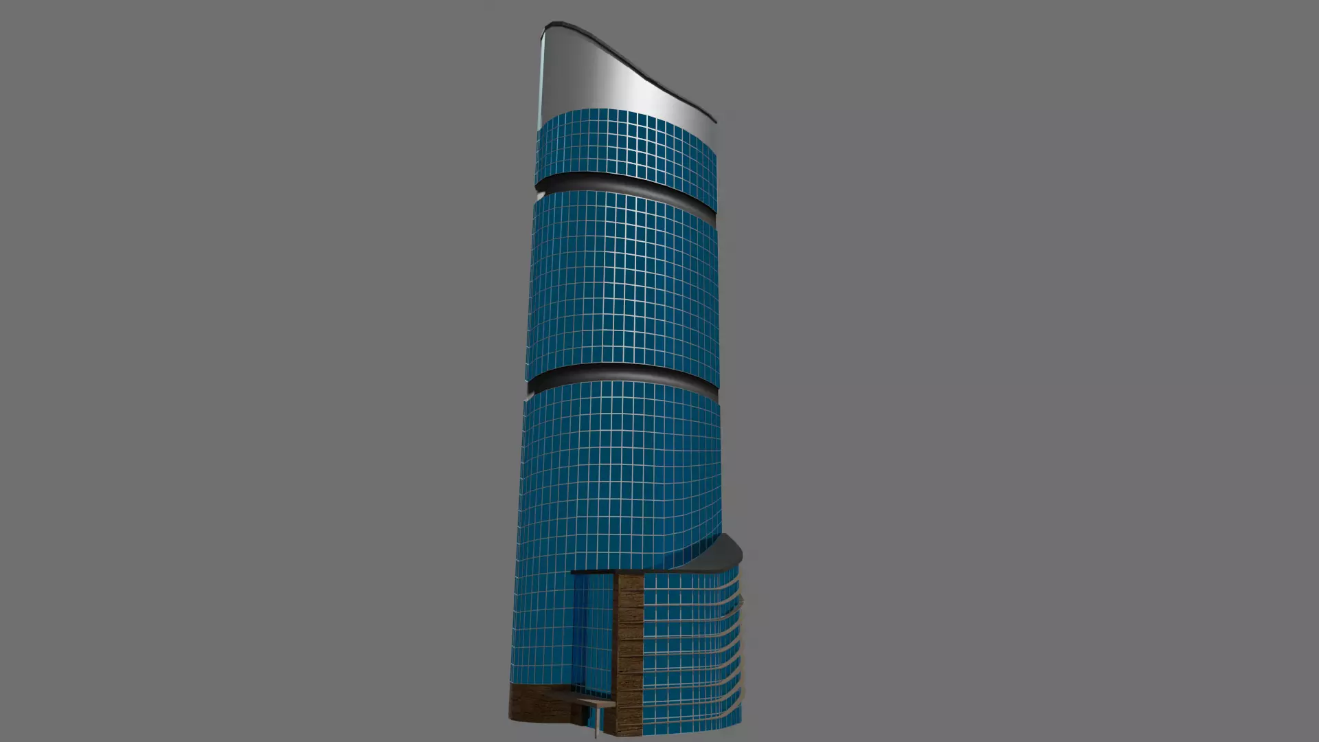 Skyline Curve Tower Free 3D model_0