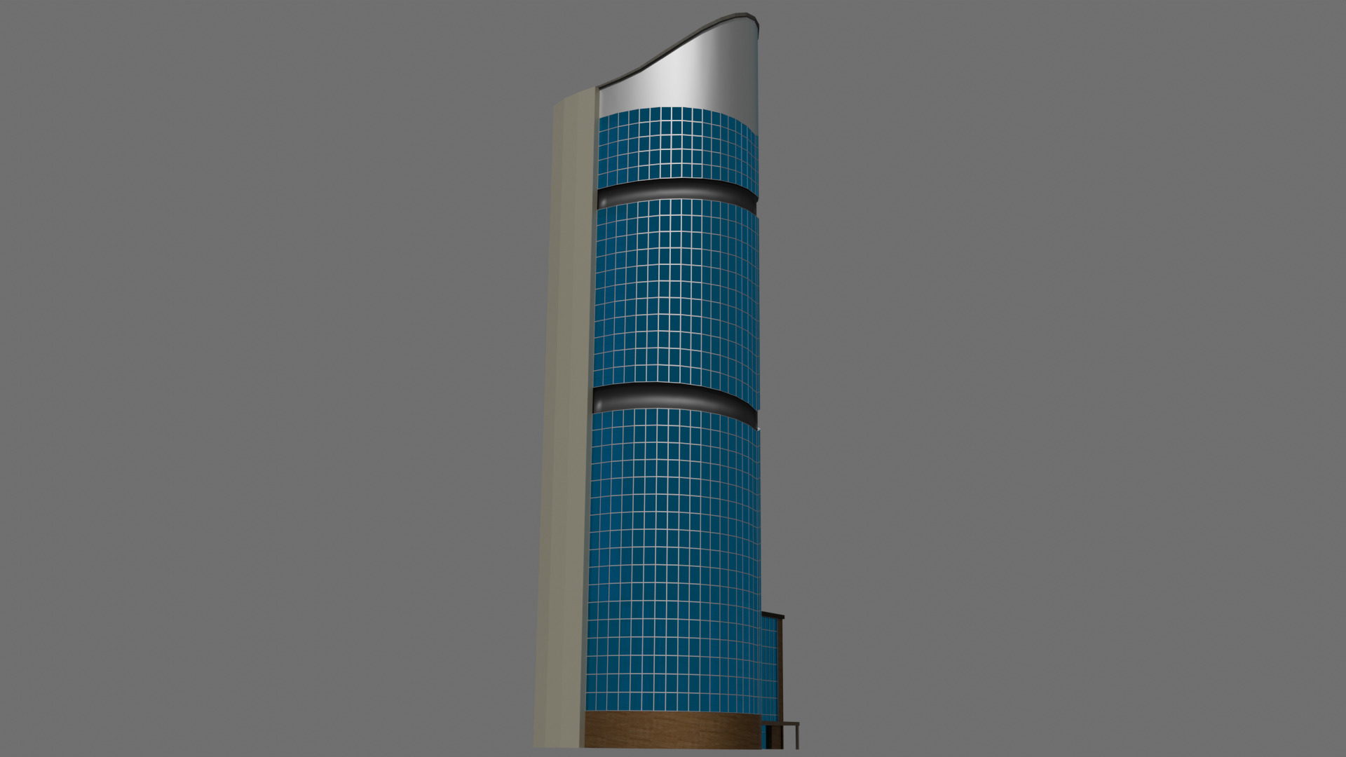 Skyline Curve Tower Free 3D model_1