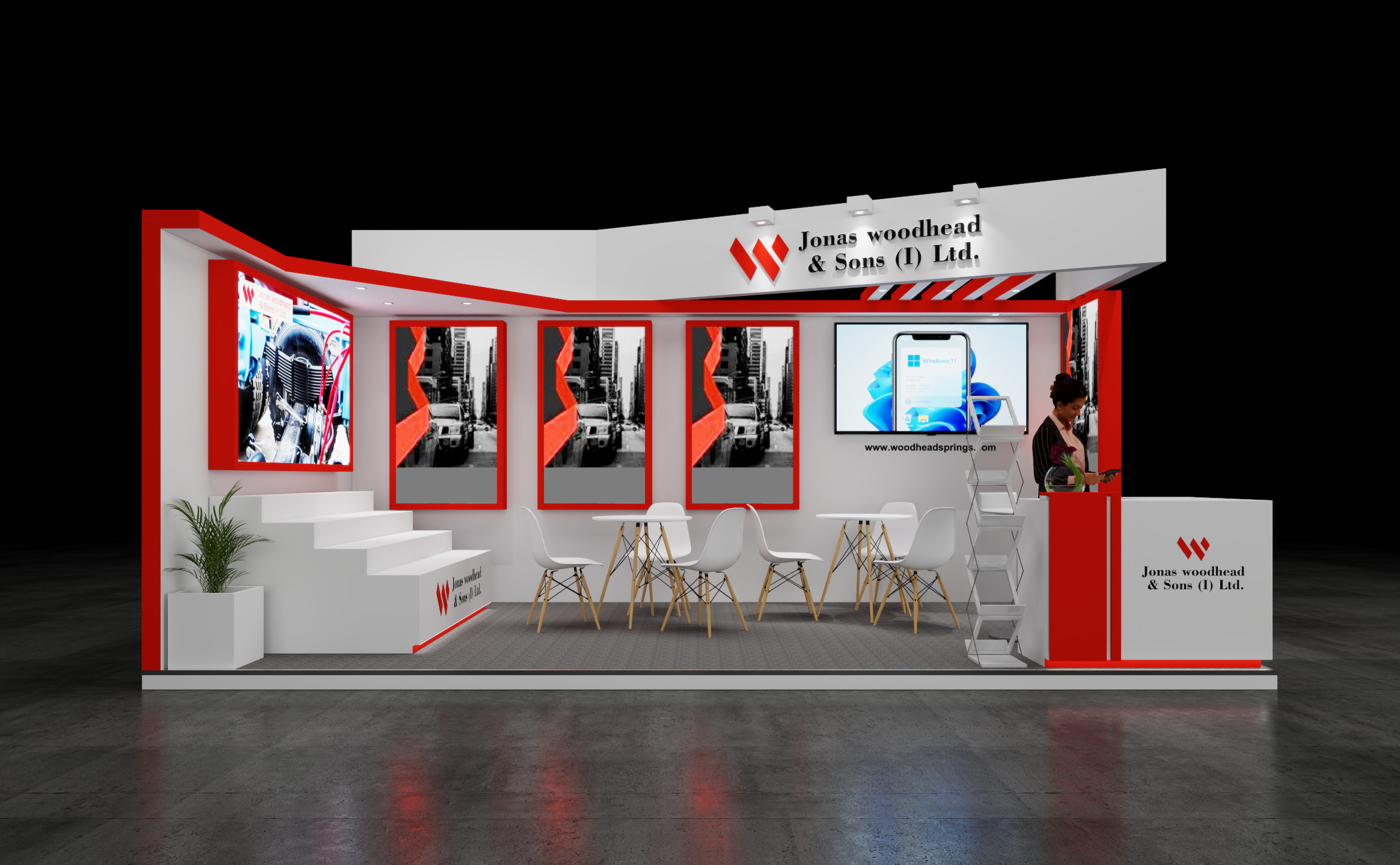 Exhibition Stand 6x3 2Sides D3V1 3D model 3D model_1