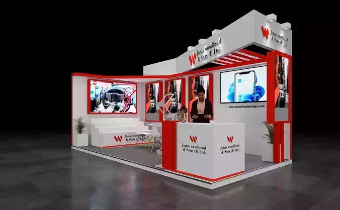 Exhibition Stand 6x3 2Sides D3V1 3D model
