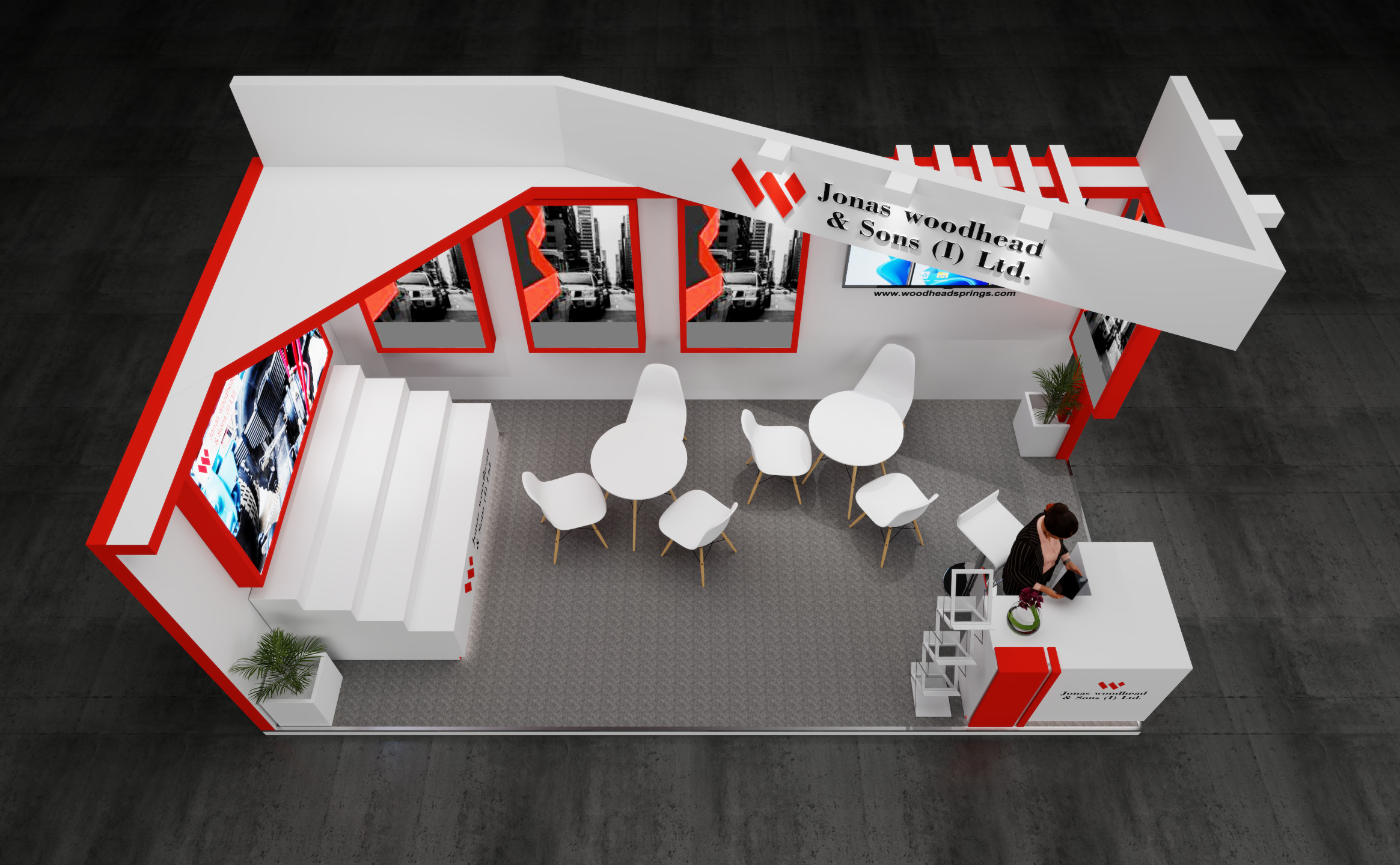 Exhibition Stand 6x3 2Sides D3V1 3D model 3D model_2