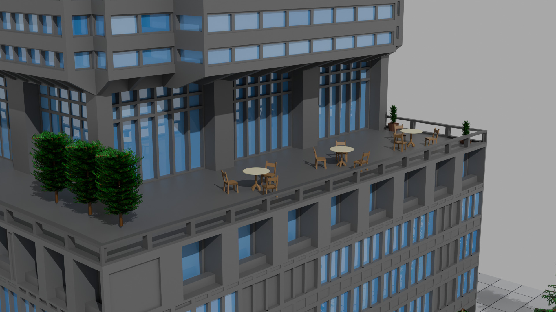 Shin-Marunouchi Building - Tokyo Landmark Low-poly 3D model_8