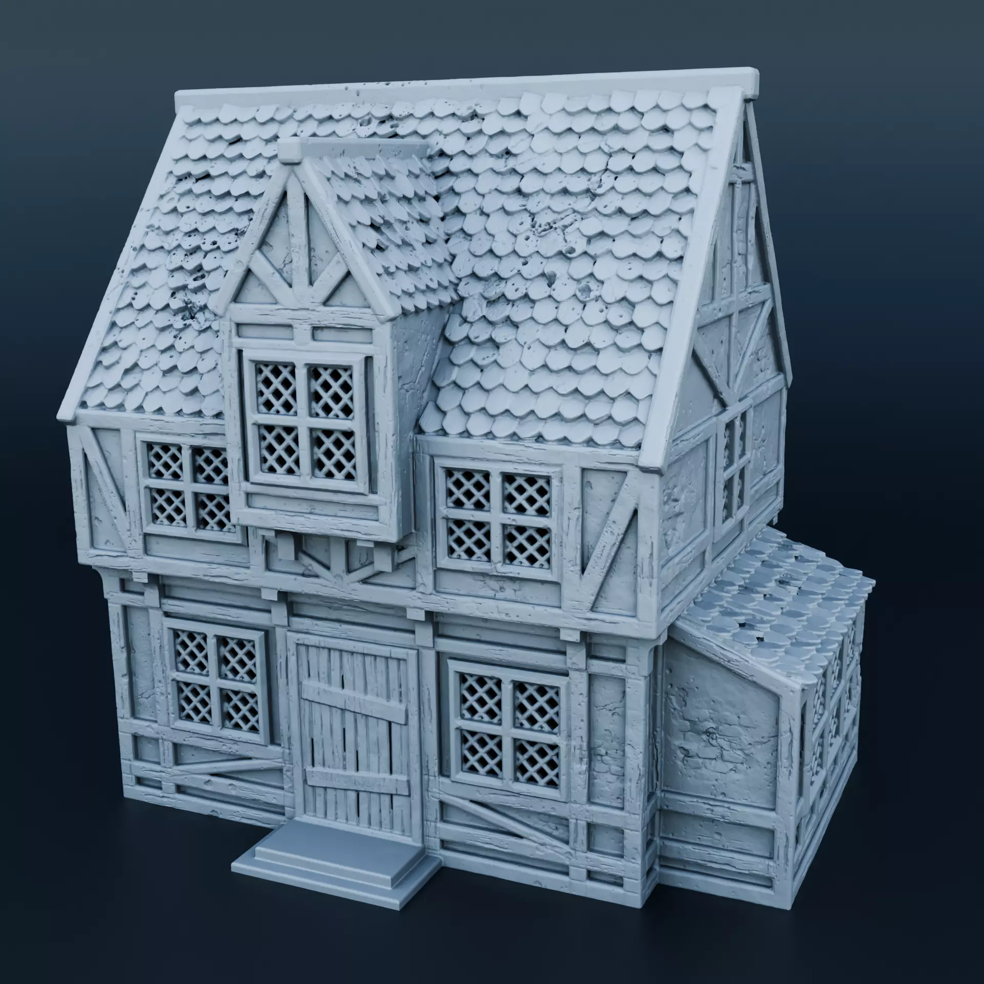 Medieval house 3D print model
