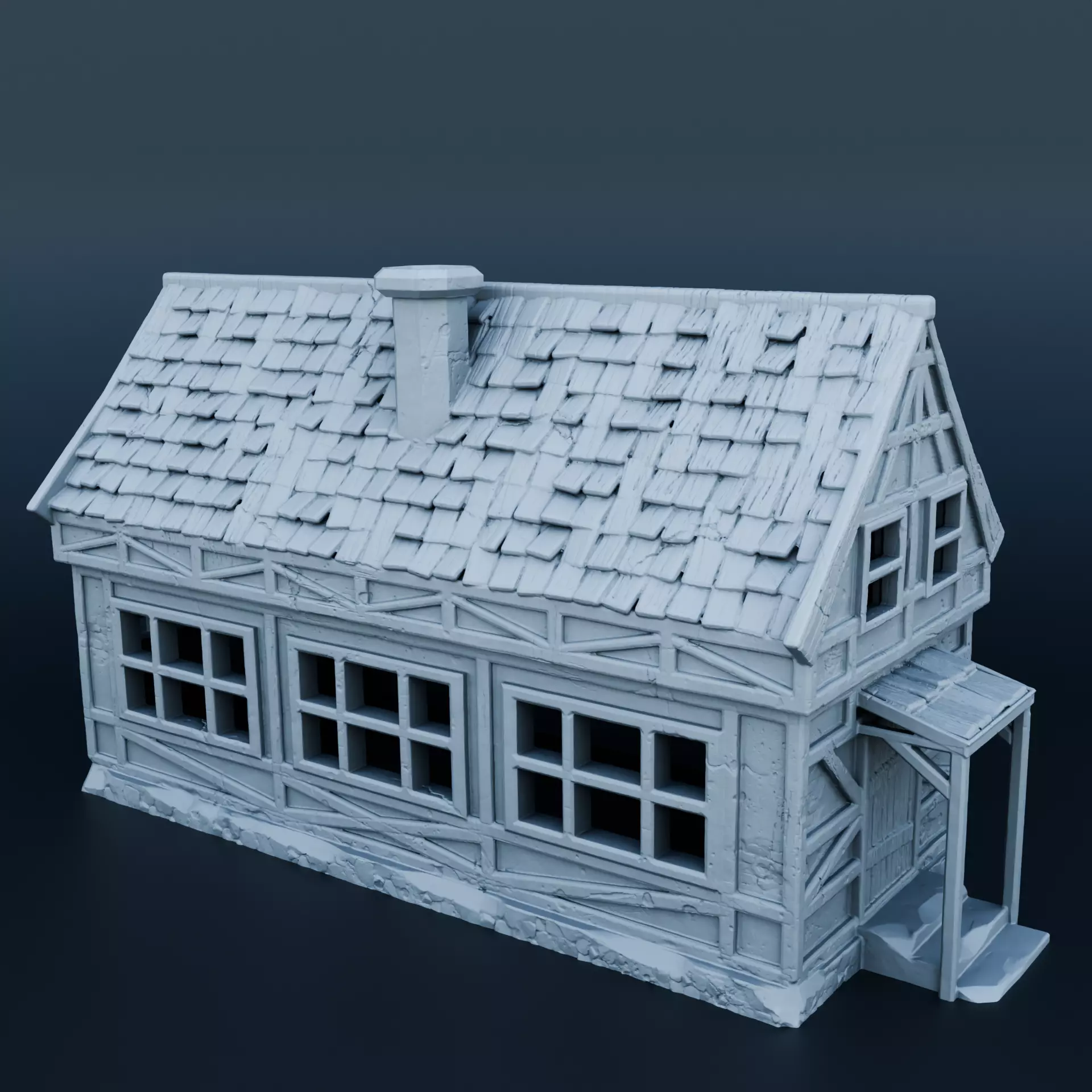 Medieval house 3D print model