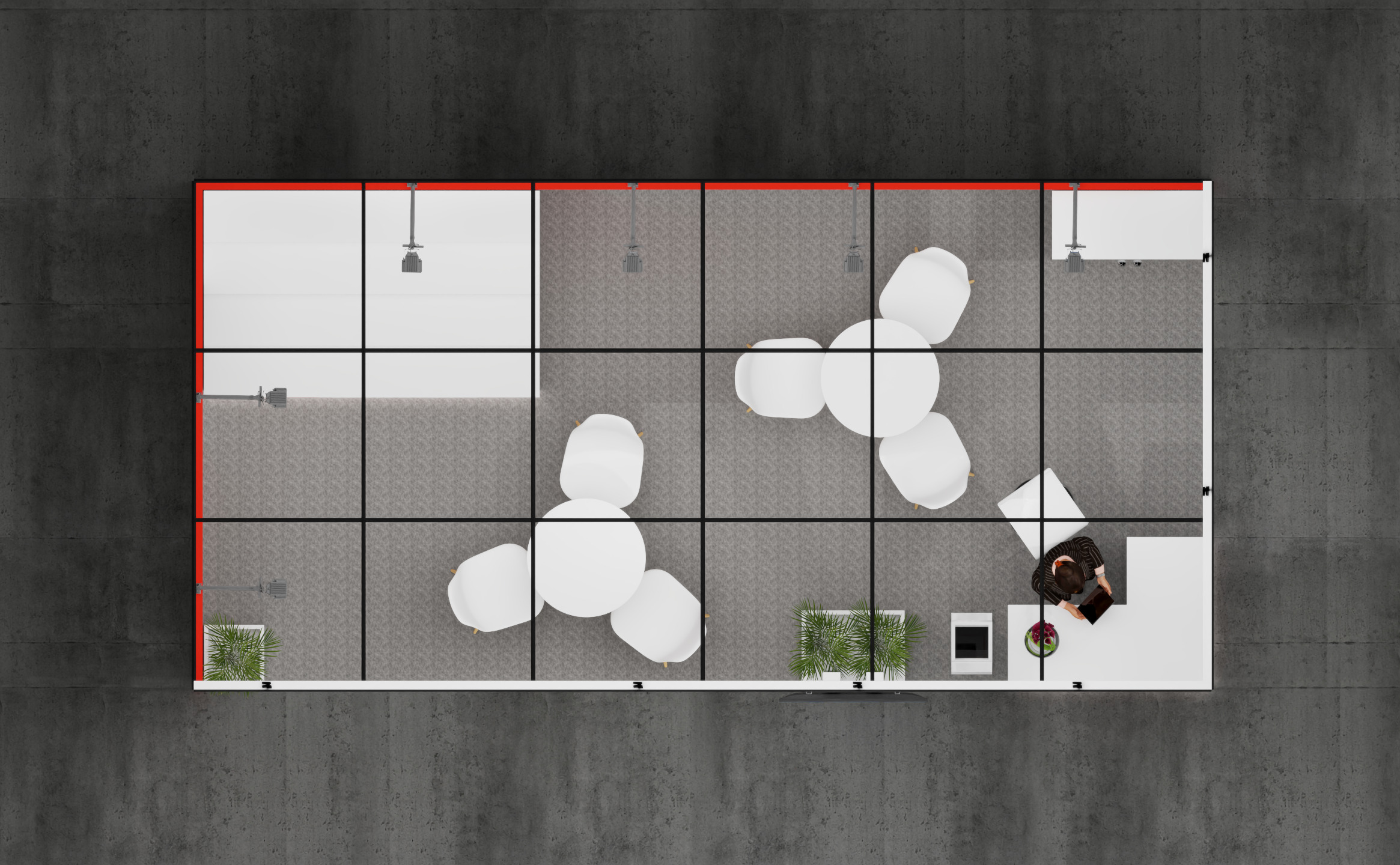 Exhibition Stand 6x3 2Sides D4V1 3D model Free 3D model_3