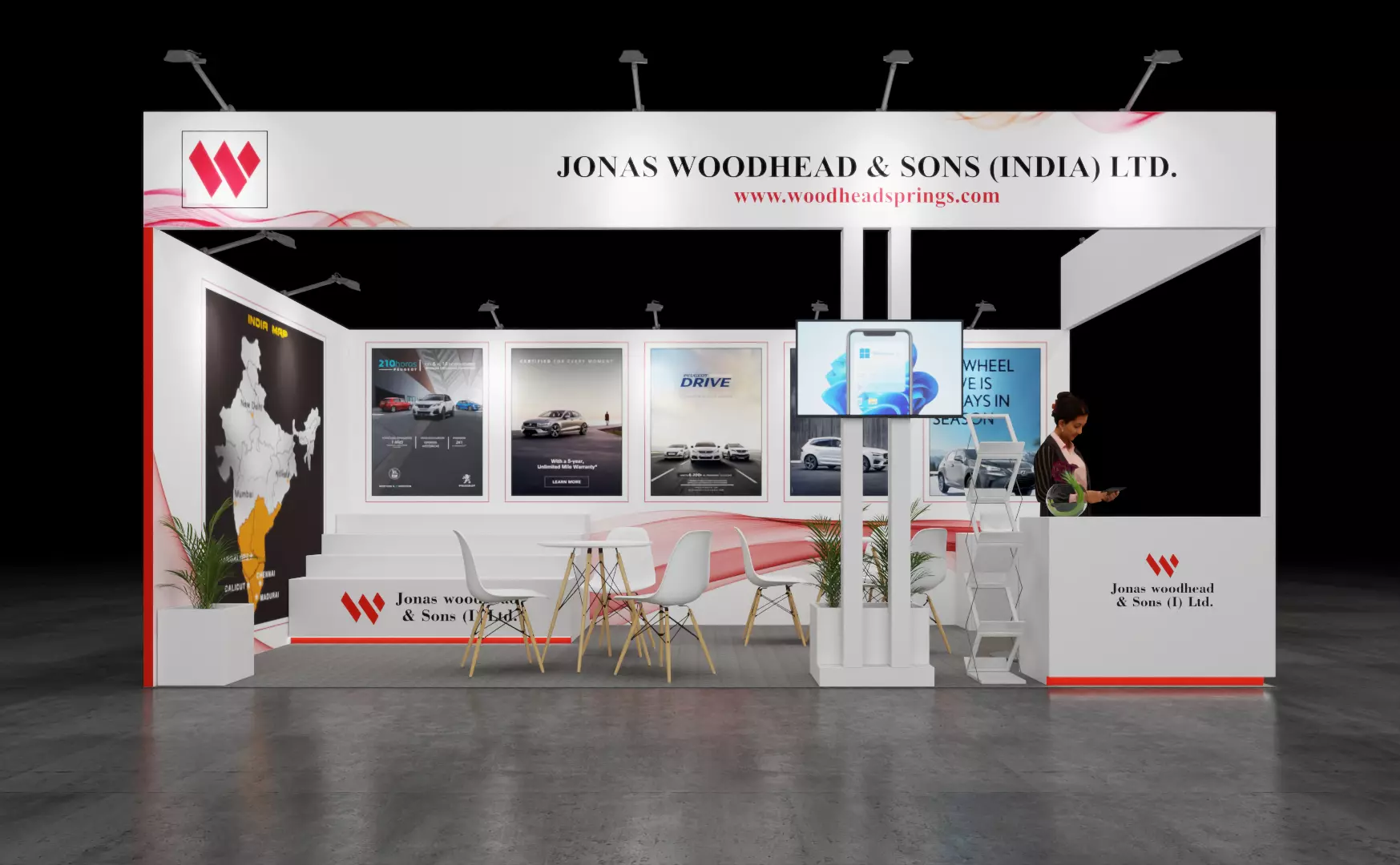 Exhibition Stand 6x3 2Sides D4V1 3D model Free 3D model_0