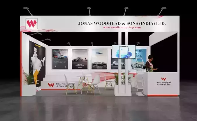 Exhibition Stand 6x3 2Sides D4V1 3D model