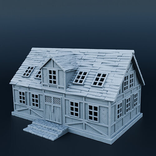 Medieval house 3D print model