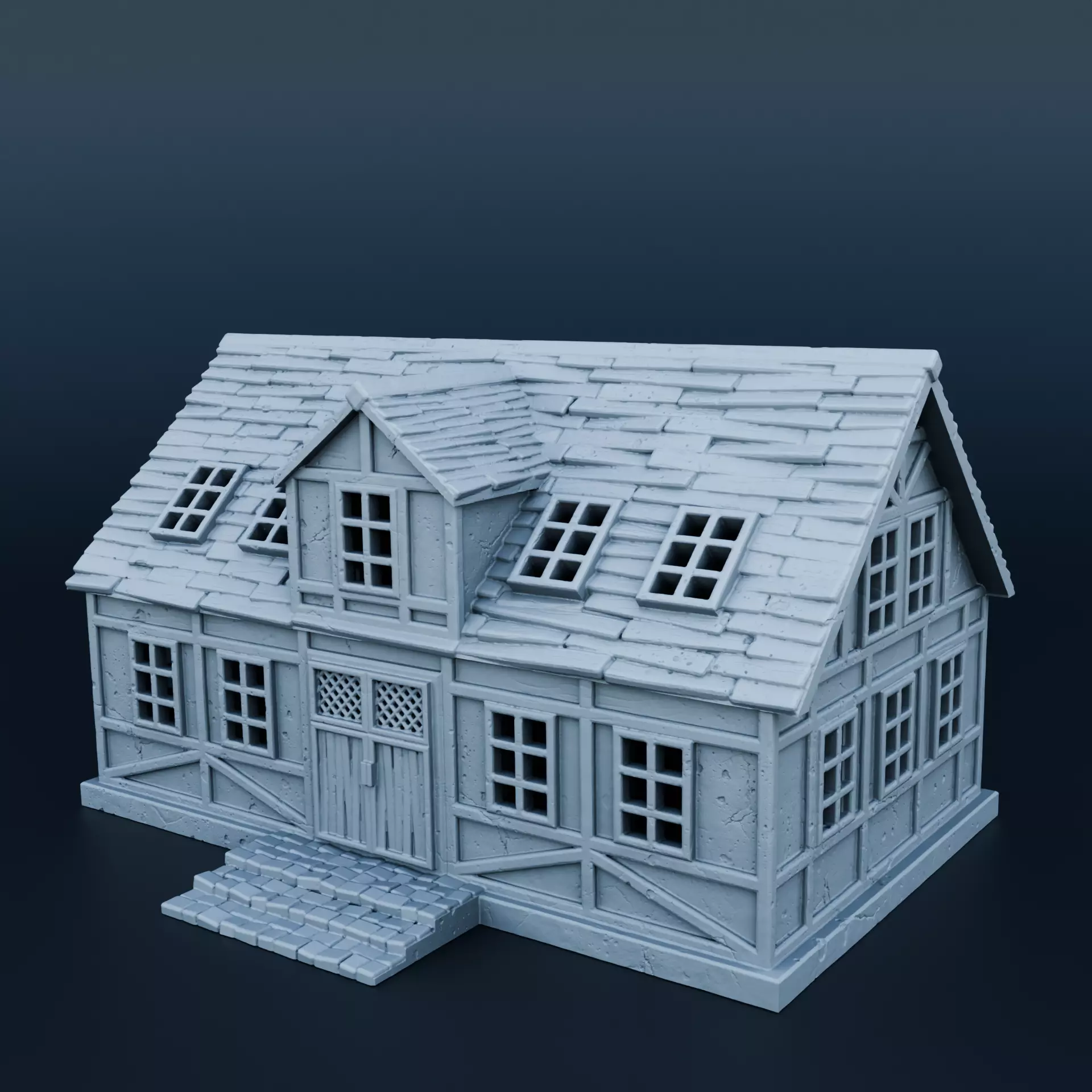 Medieval house 3D print model
