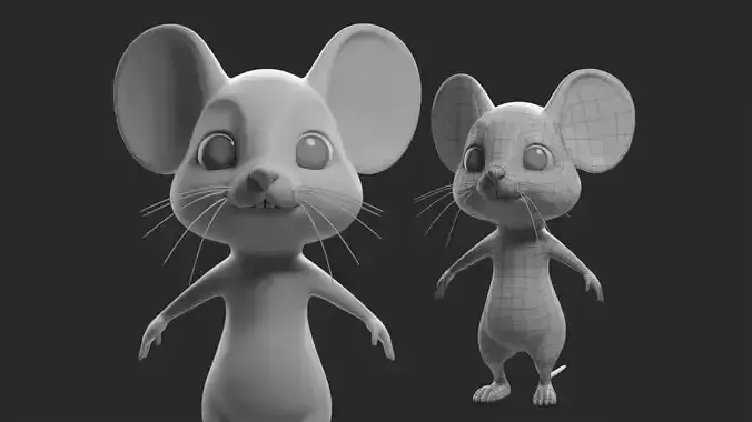 Cartoon Mouse  II Basemesh 