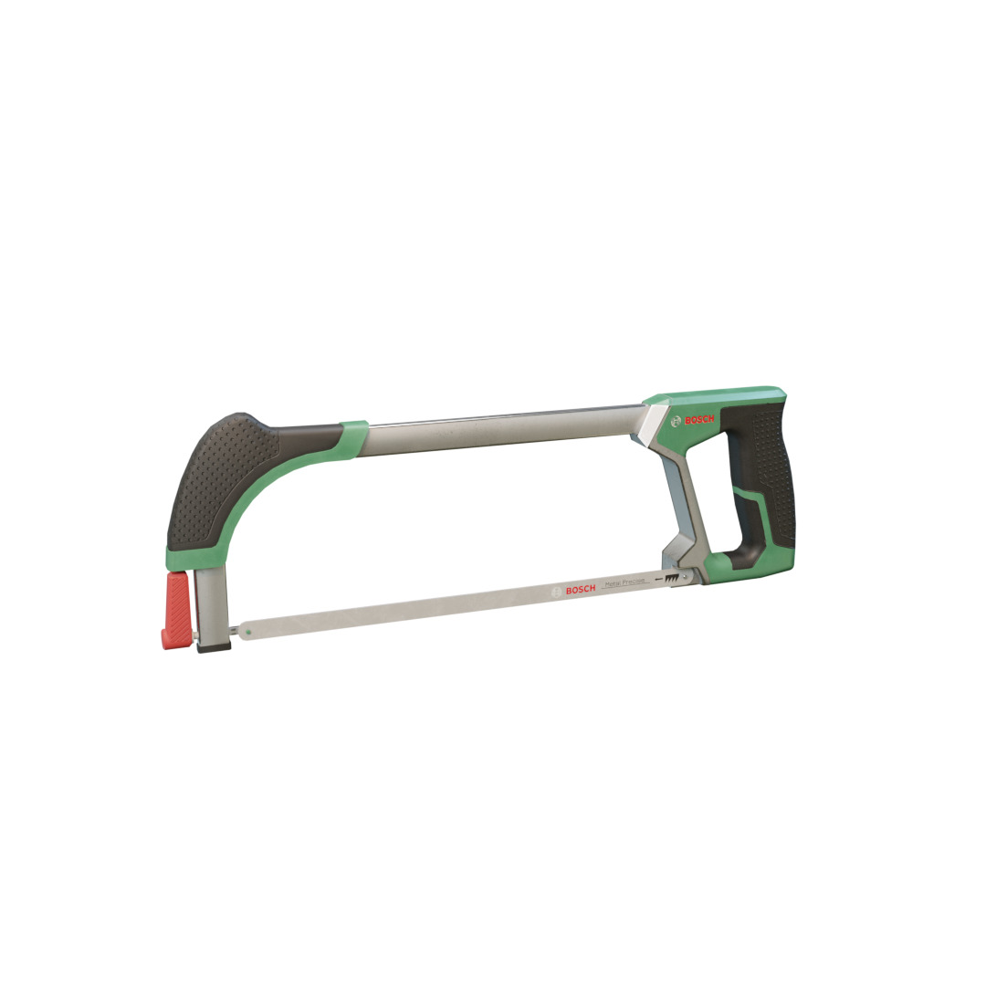Realistic Bosch Hack Saw with PBR Texture Low-poly 3D model_16