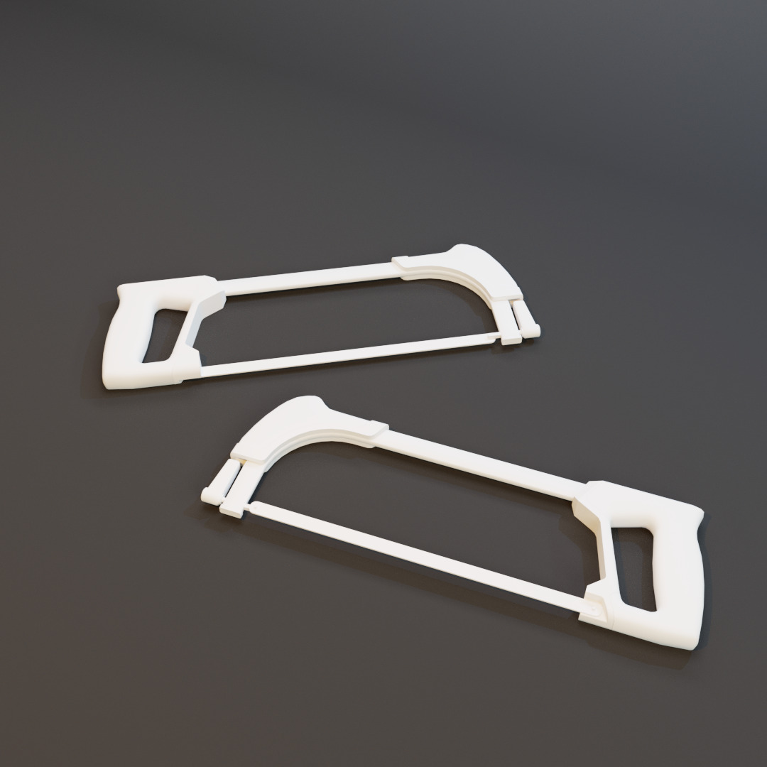 Realistic Bosch Hack Saw with PBR Texture Low-poly 3D model_10
