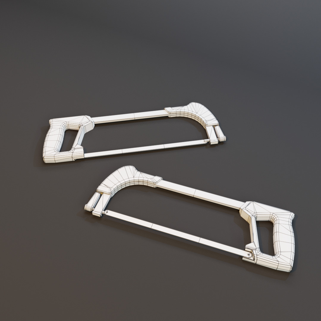 Realistic Bosch Hack Saw with PBR Texture Low-poly 3D model_12