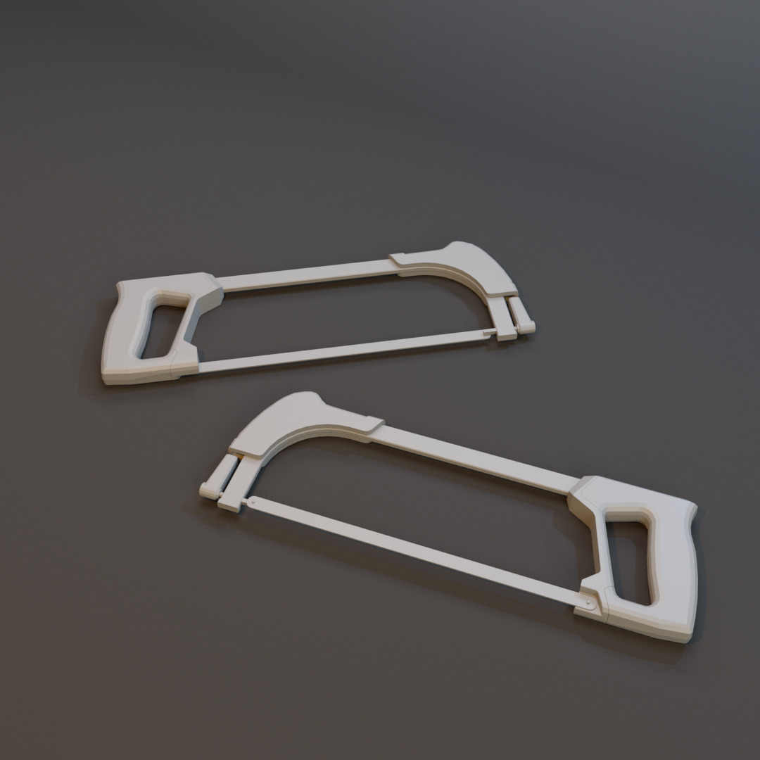 Realistic Bosch Hack Saw with PBR Texture Low-poly 3D model_13