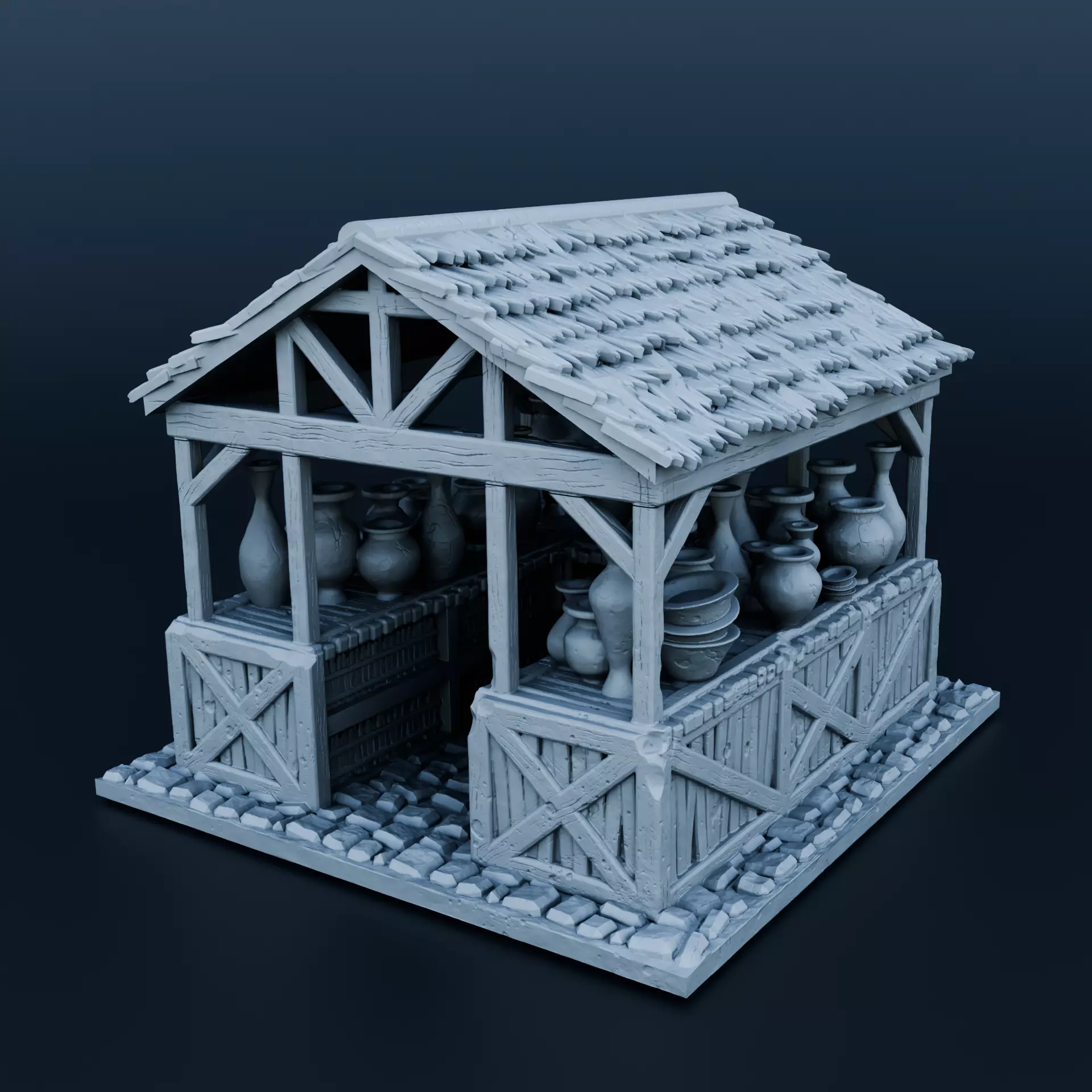 Medieval shop 3D print model