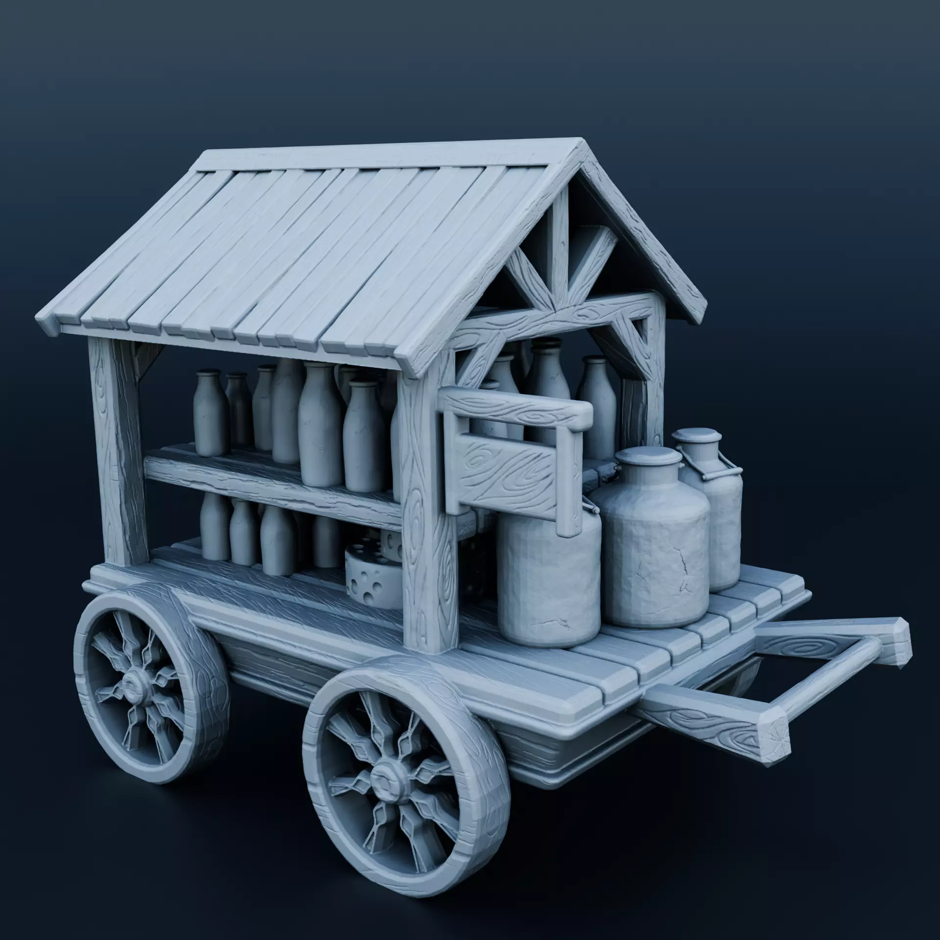 Medieval shop 3D print model