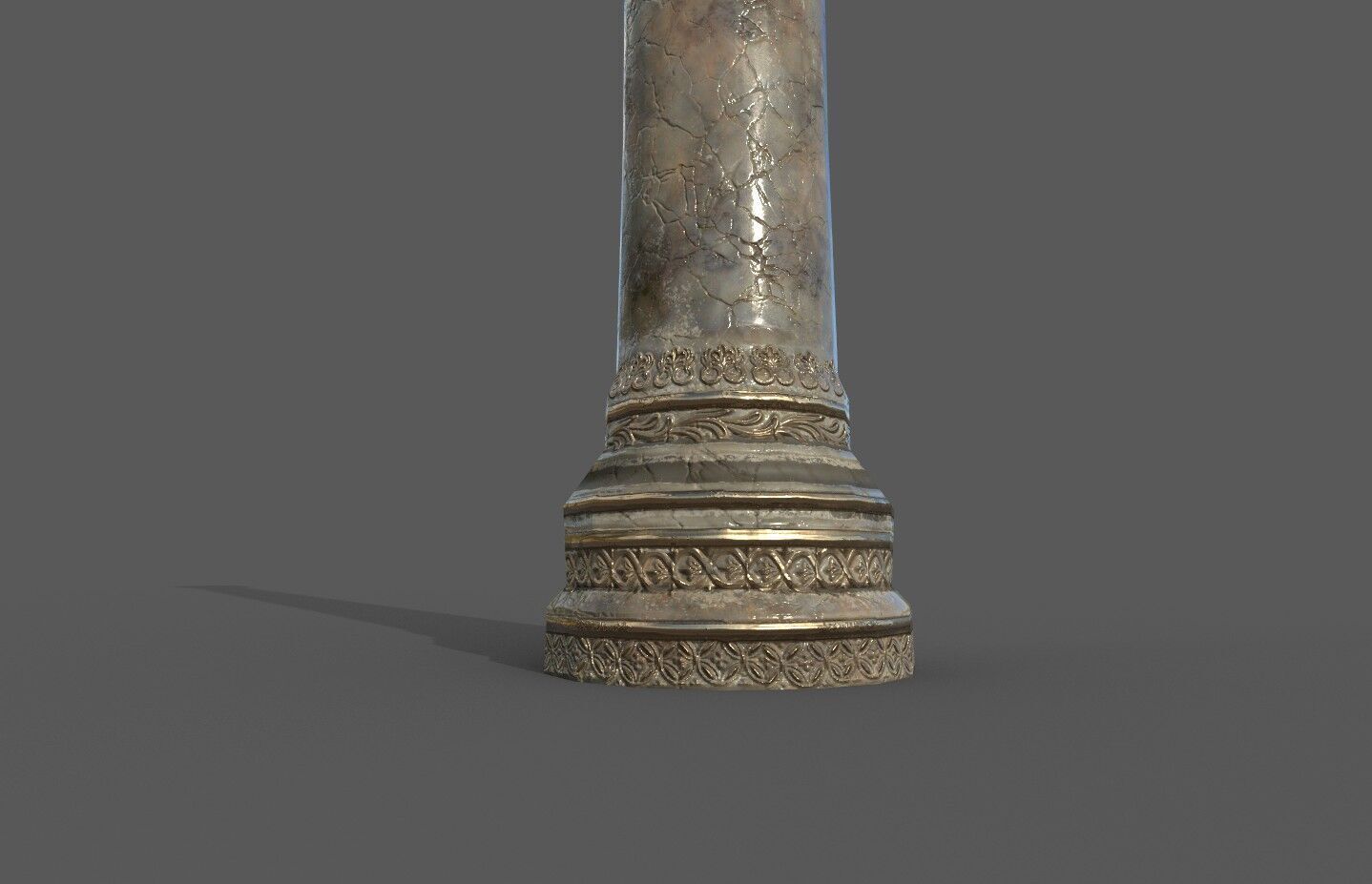 Marble column Low-poly 3D model_3