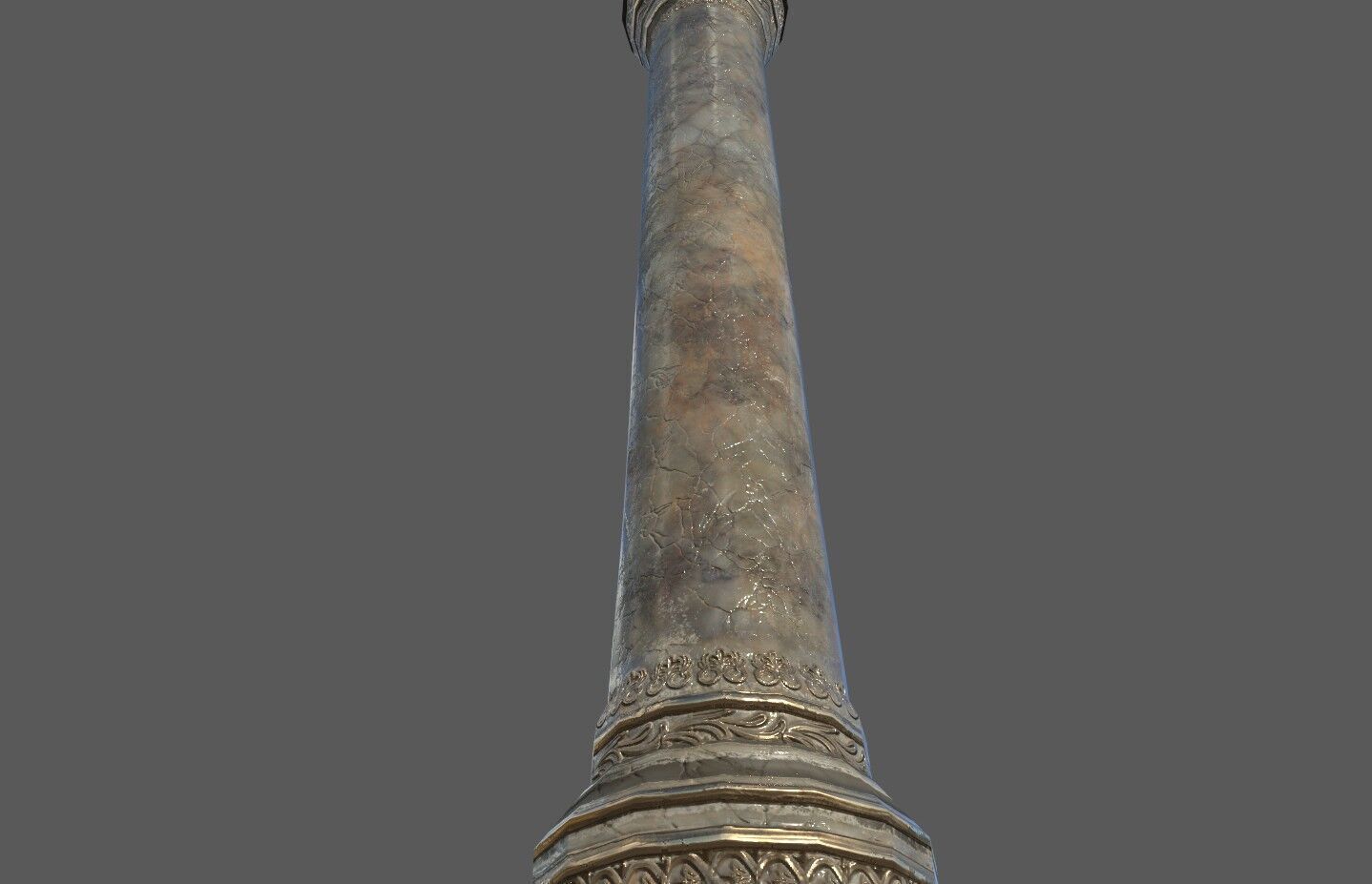 Marble column Low-poly 3D model_2