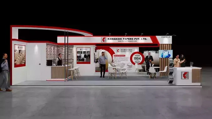 Exhibition Stand 10x7 2Sides D1V1 3D model