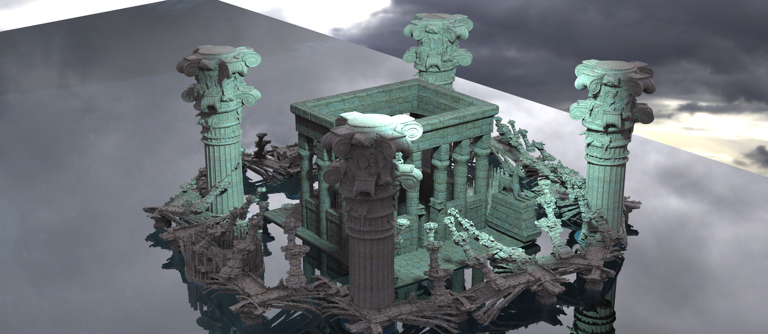 Alexandria temple 1 3D model_1