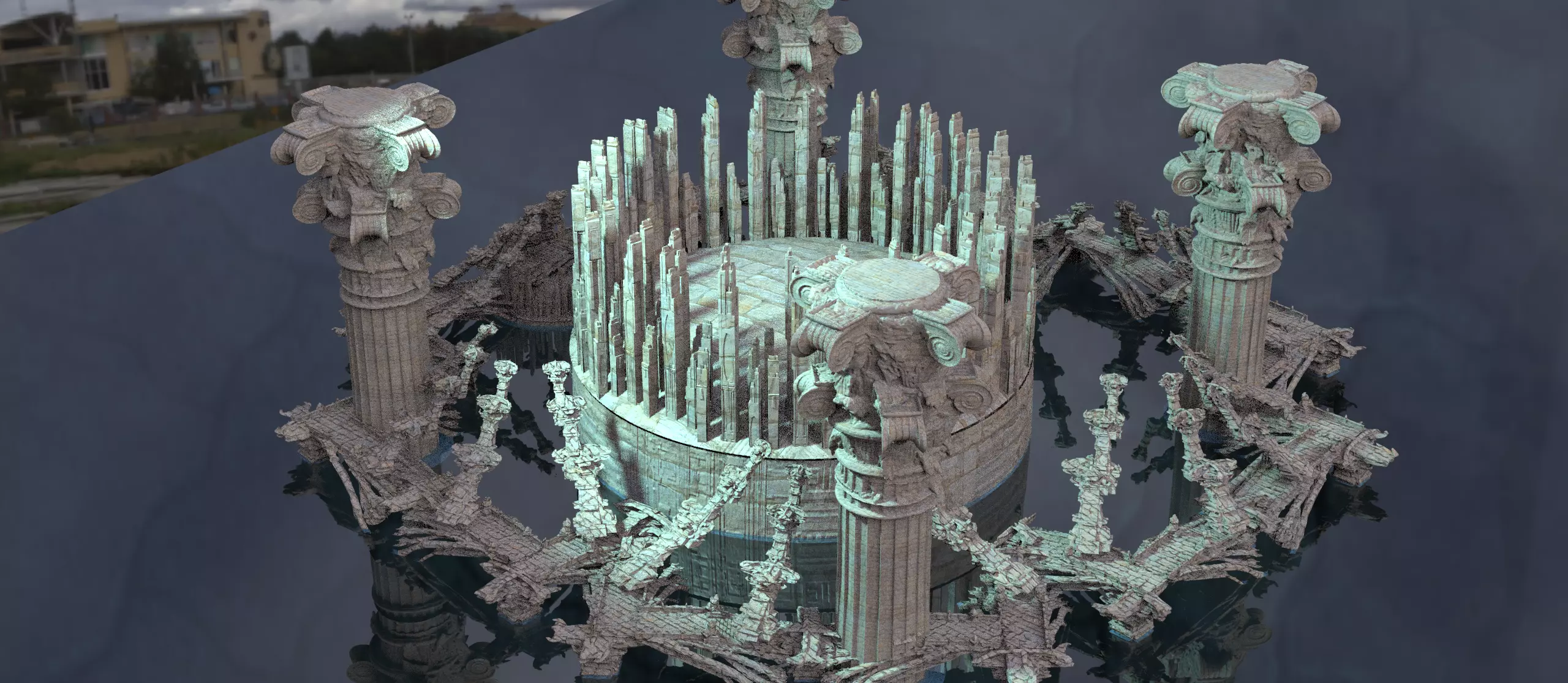 Alexandrian labyrinth Temple  3D model_0