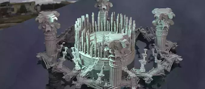 Alexandrian labyrinth Temple  3D model