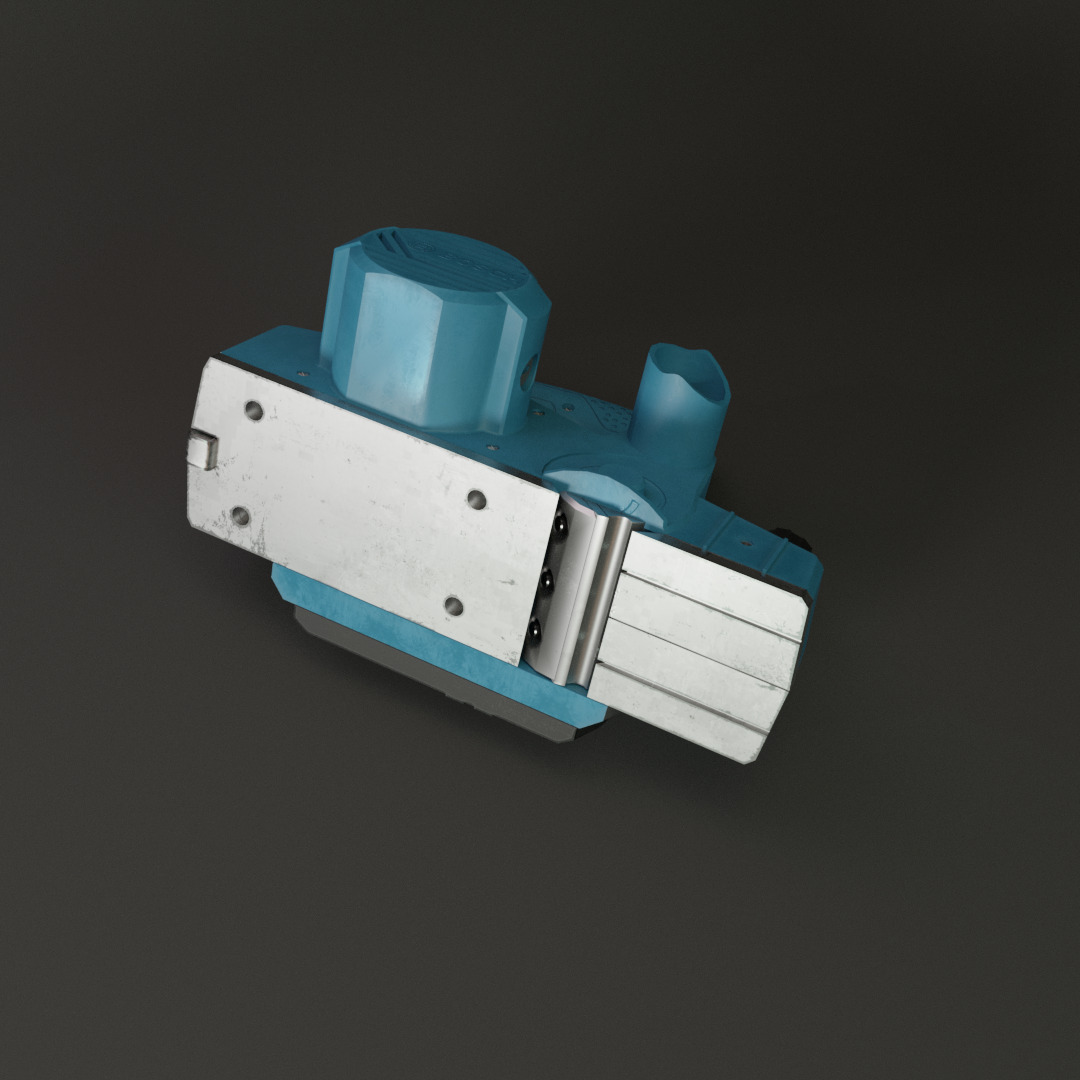 Realistic Bosch Power Planer with PBR Texture Low-poly 3D model_21