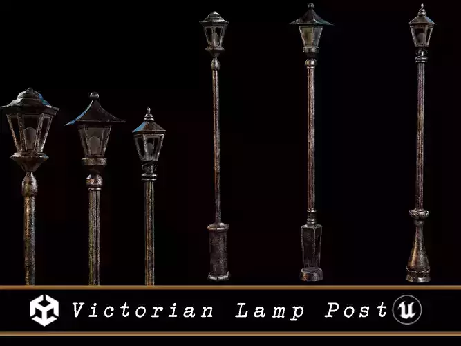 Victorian Street Lamp Posts Set