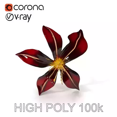 Elegant Dark Floral Model Pack with PBR Textures