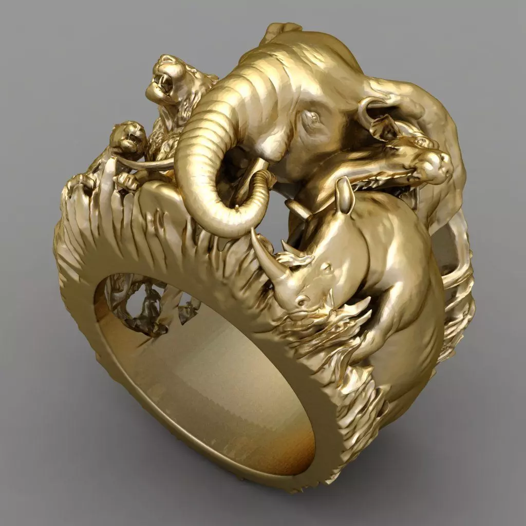 Animal Zoo Ring 3D print model