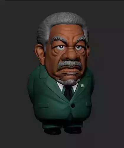 Morgan Freeman Caricature 3d print 3D print model