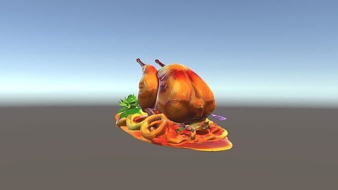 Gourmet Roasted Duck with Pasta Model Pack Low-poly 3D model 5