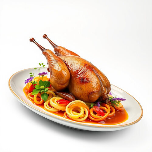 Gourmet Roasted Duck with Pasta Model Pack Low-poly 3D model 4