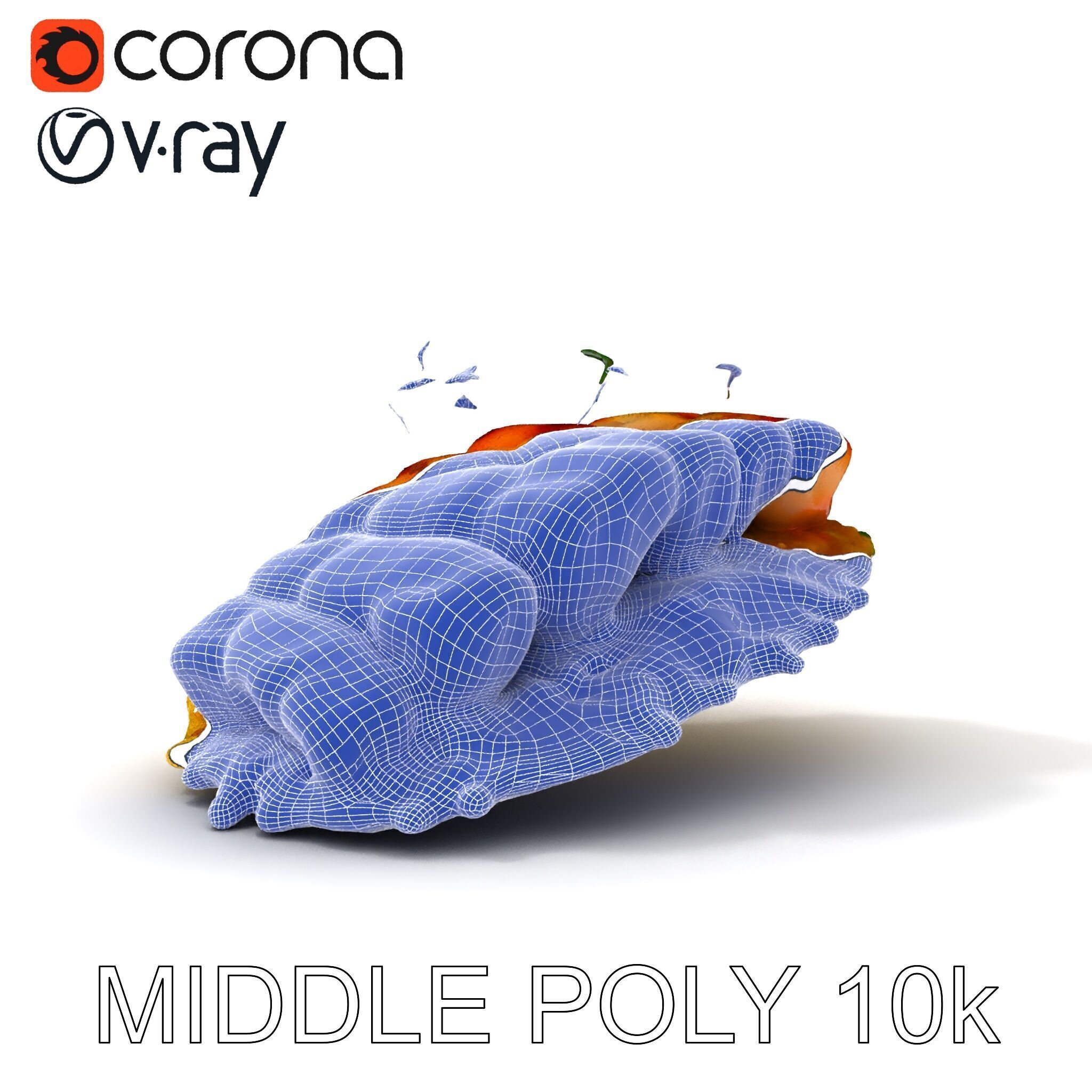 Grilled Fish Dish D Model Pack Low-poly 3D model_10