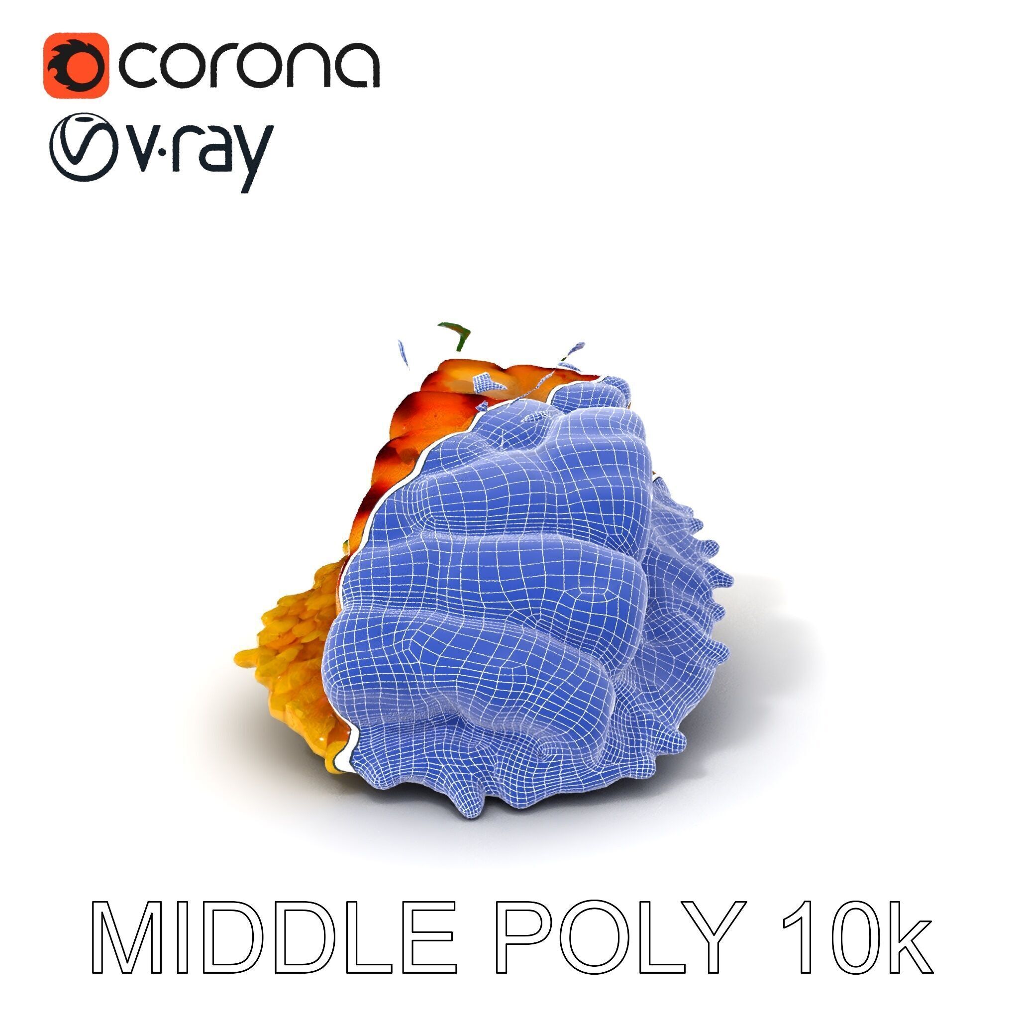 Grilled Fish Dish D Model Pack Low-poly 3D model_34