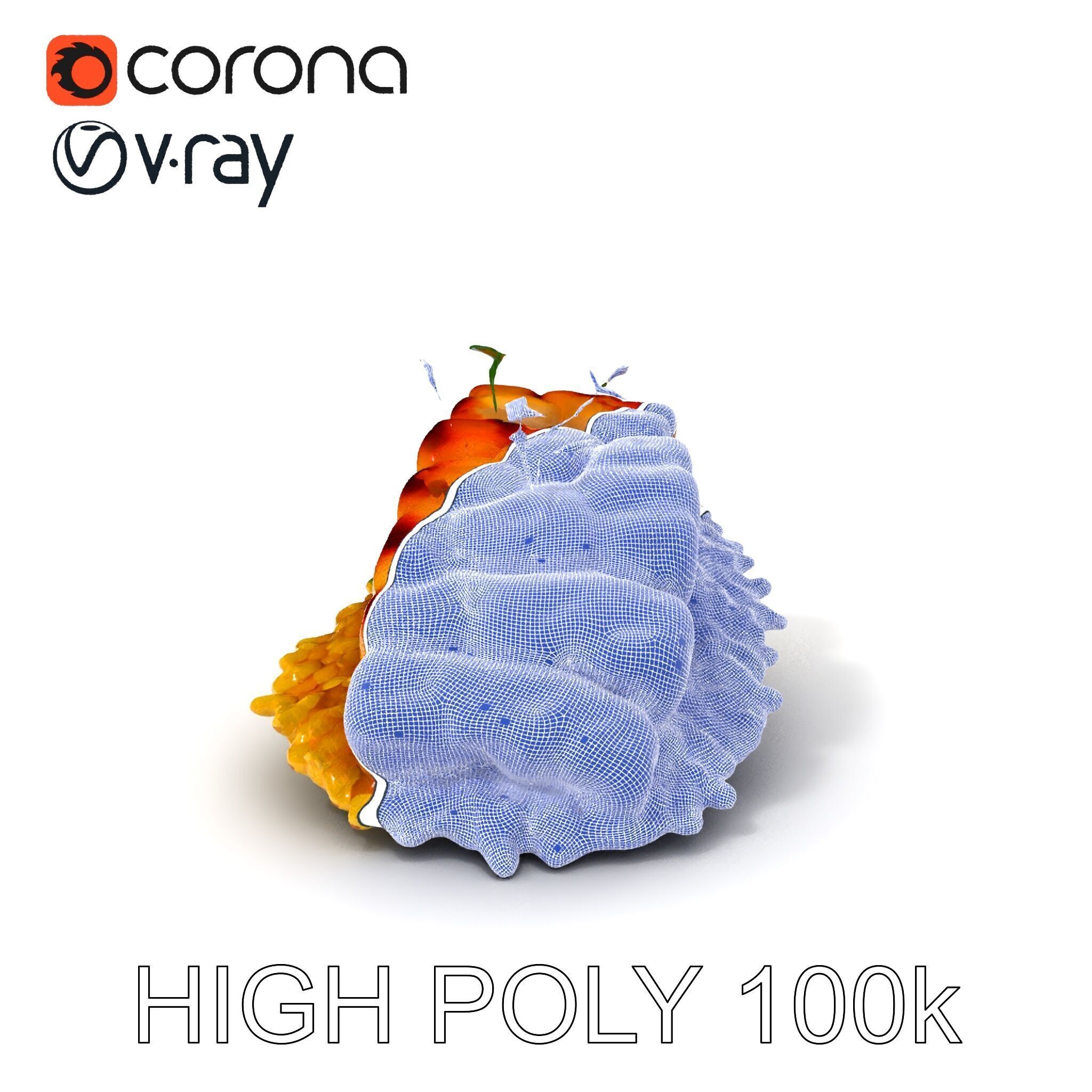 Grilled Fish Dish D Model Pack Low-poly 3D model_3